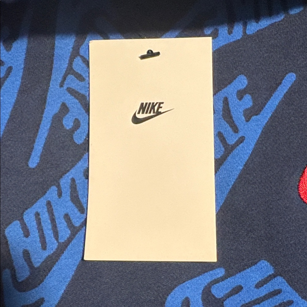 Nike Navy and Red Patterned Hoodie - Picture 2 of 5